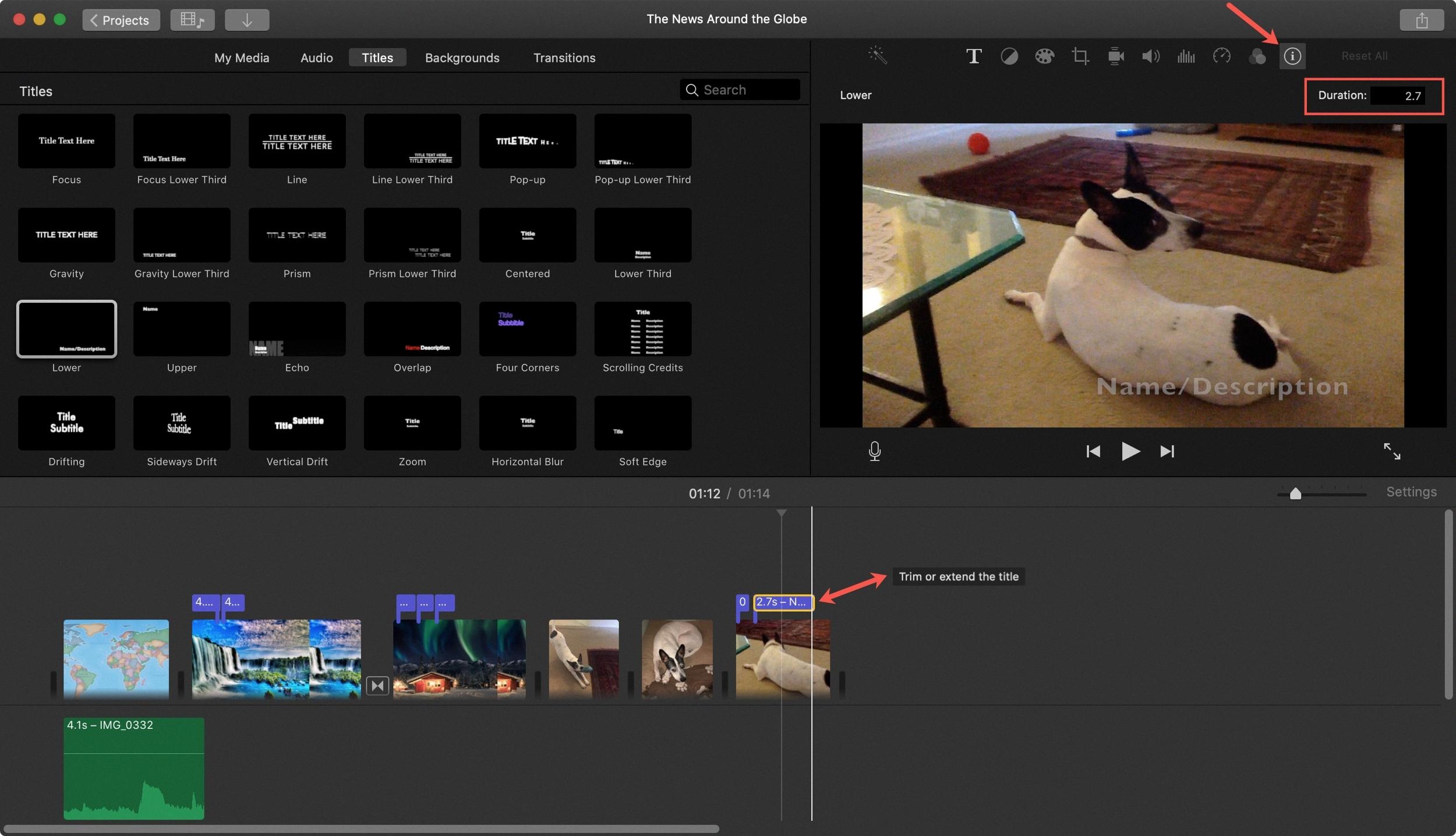 how to make a video clip longer in imovie