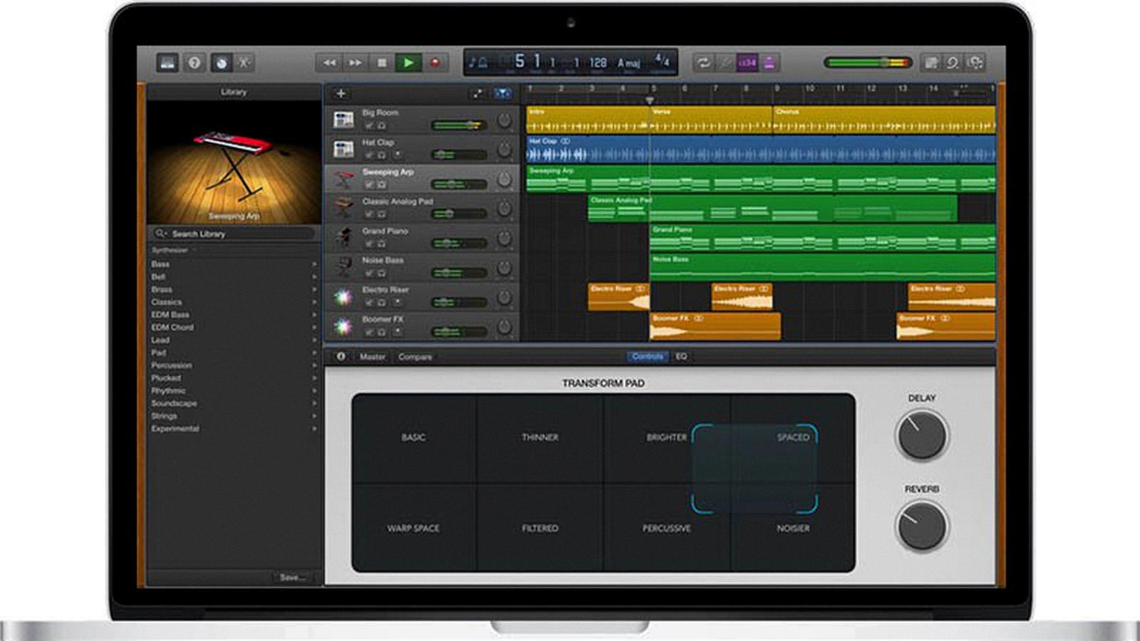 how to merge 2 tracks in garageband mac
