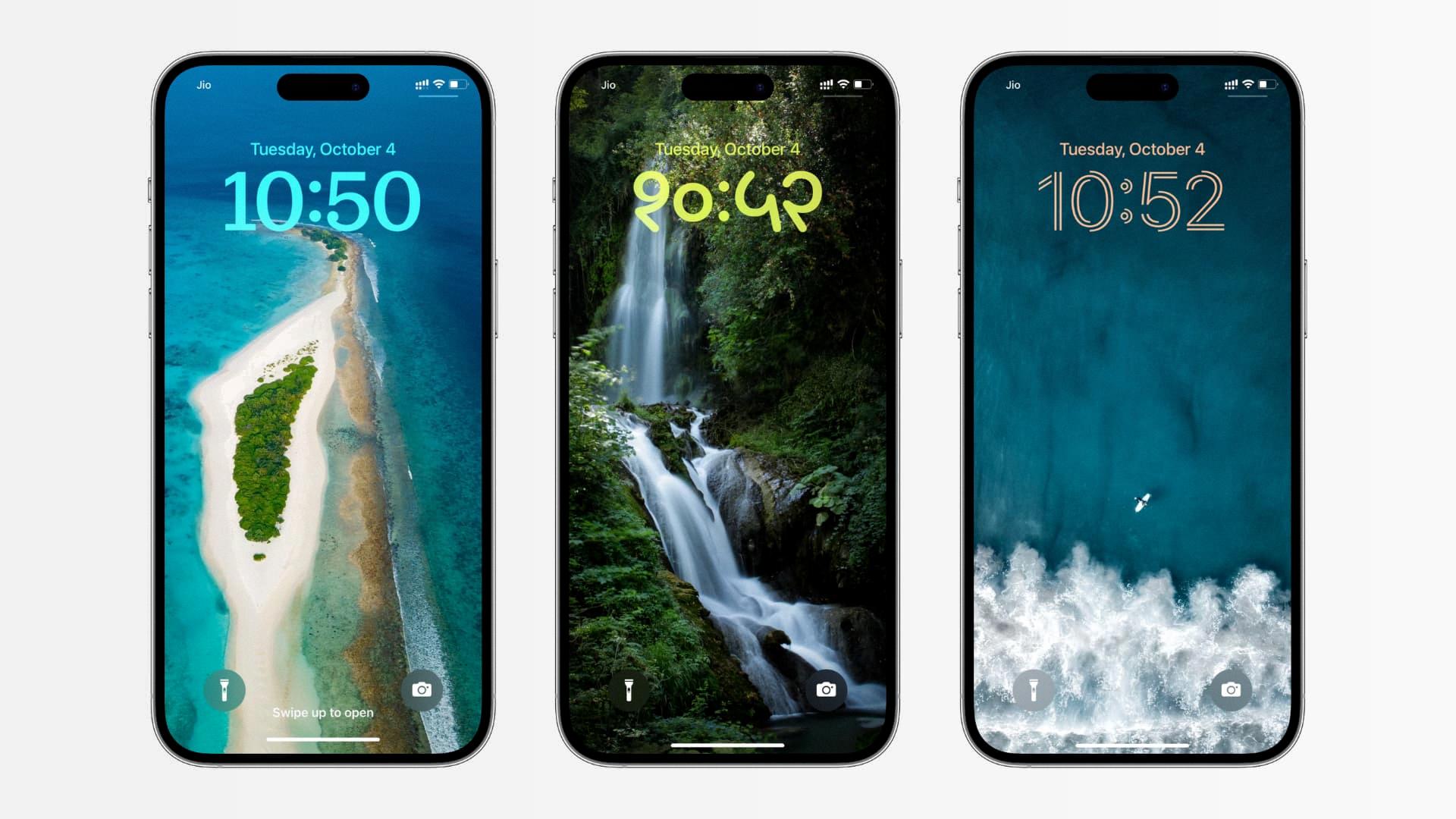 how to move clock on lock screen iphone