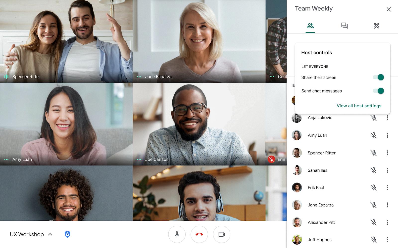 how to mute google meet tab