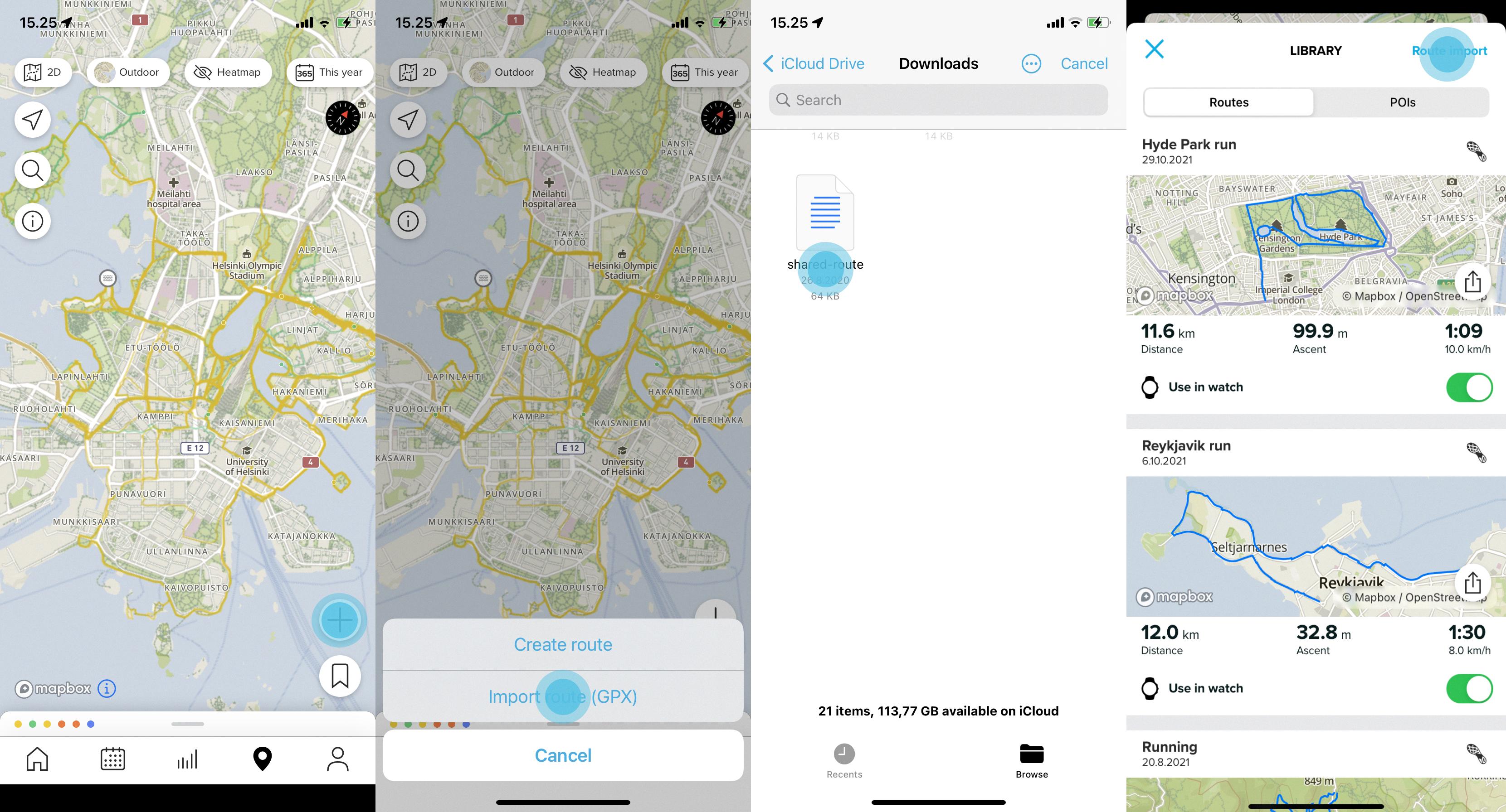 how to open a gpx file on iphone