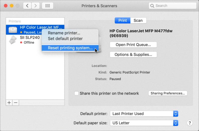 how to open print queue on mac