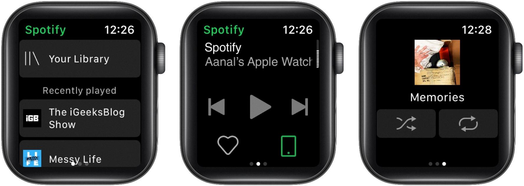 how to play spotify on apple watch