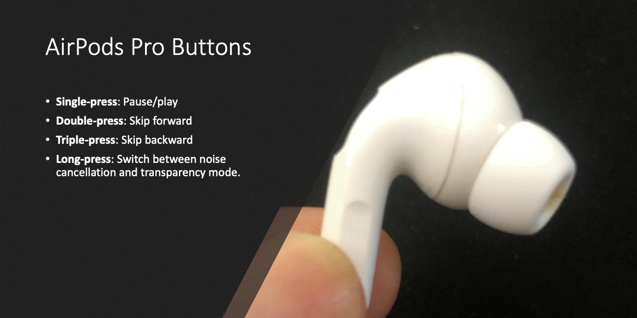 how to press play on airpods pro