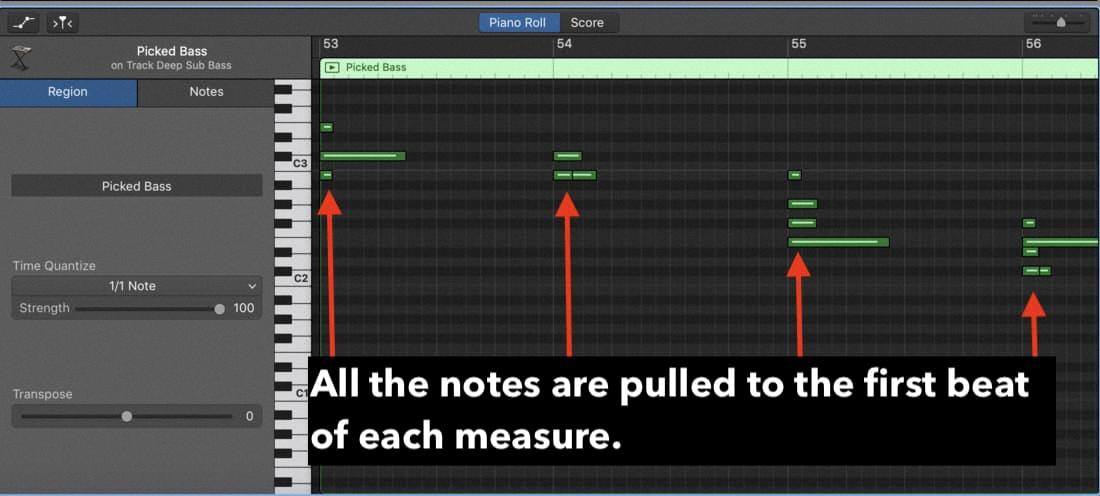 how to quantize in garageband