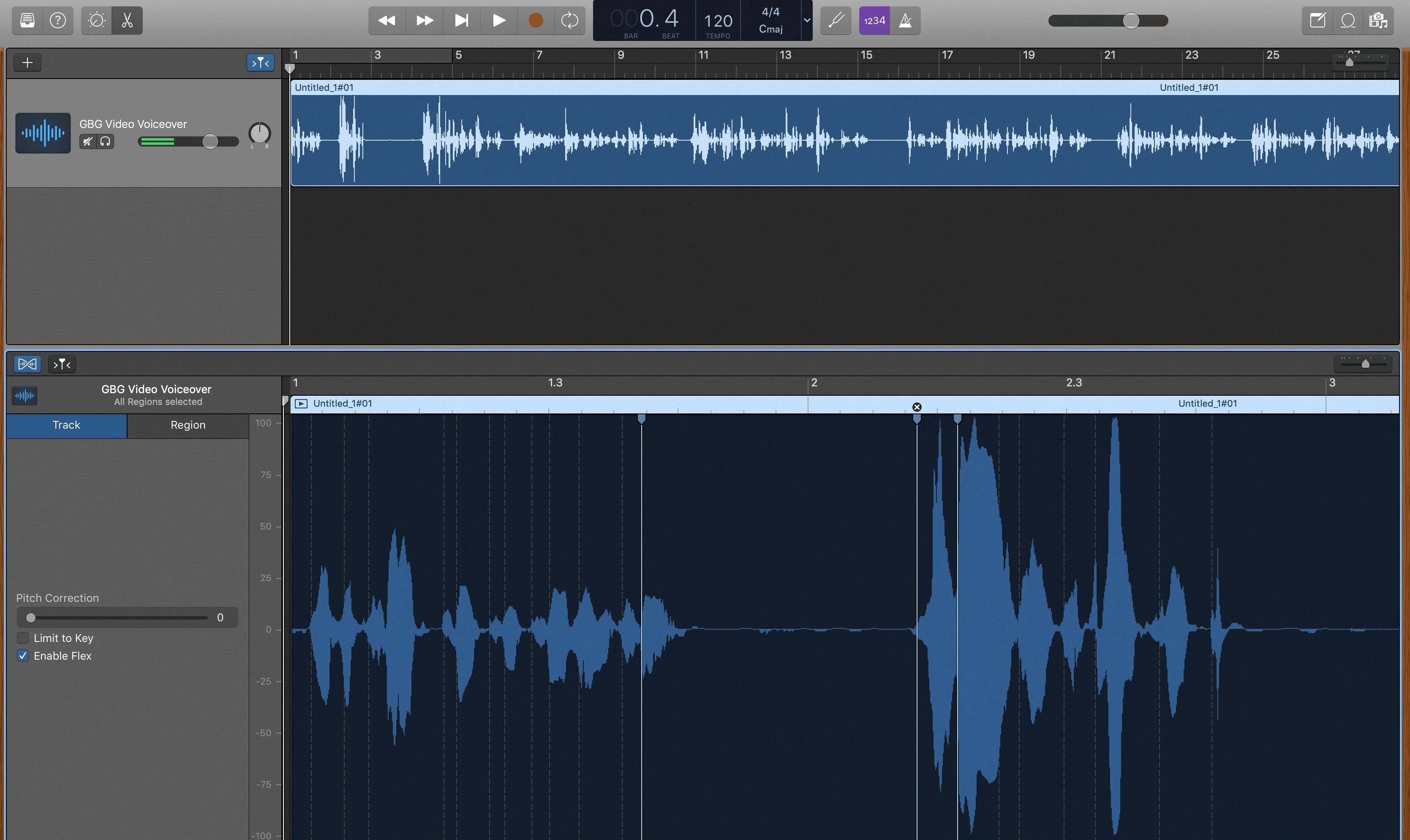 how to send audio files from garageband