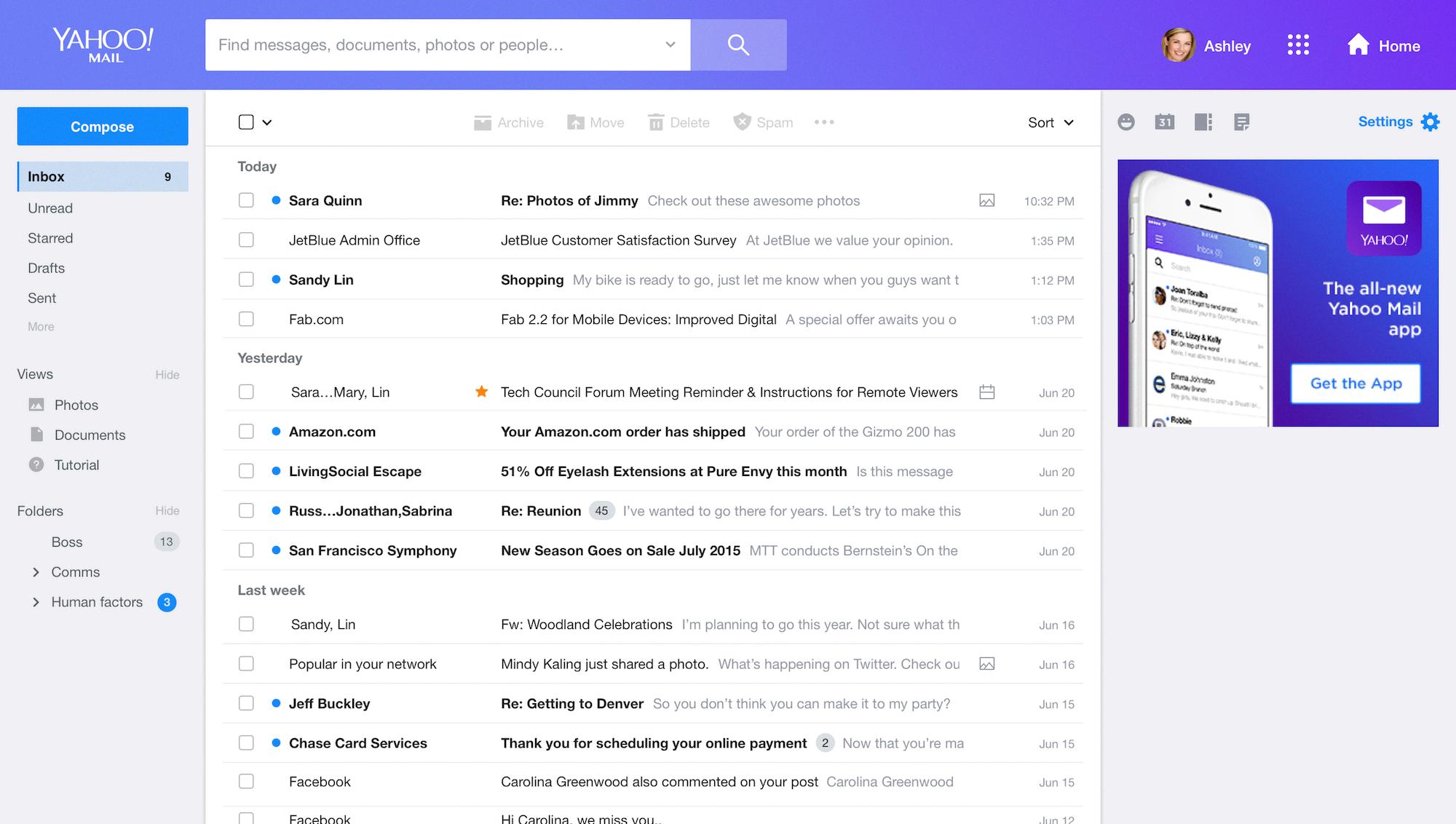 how to sort yahoo mail by date