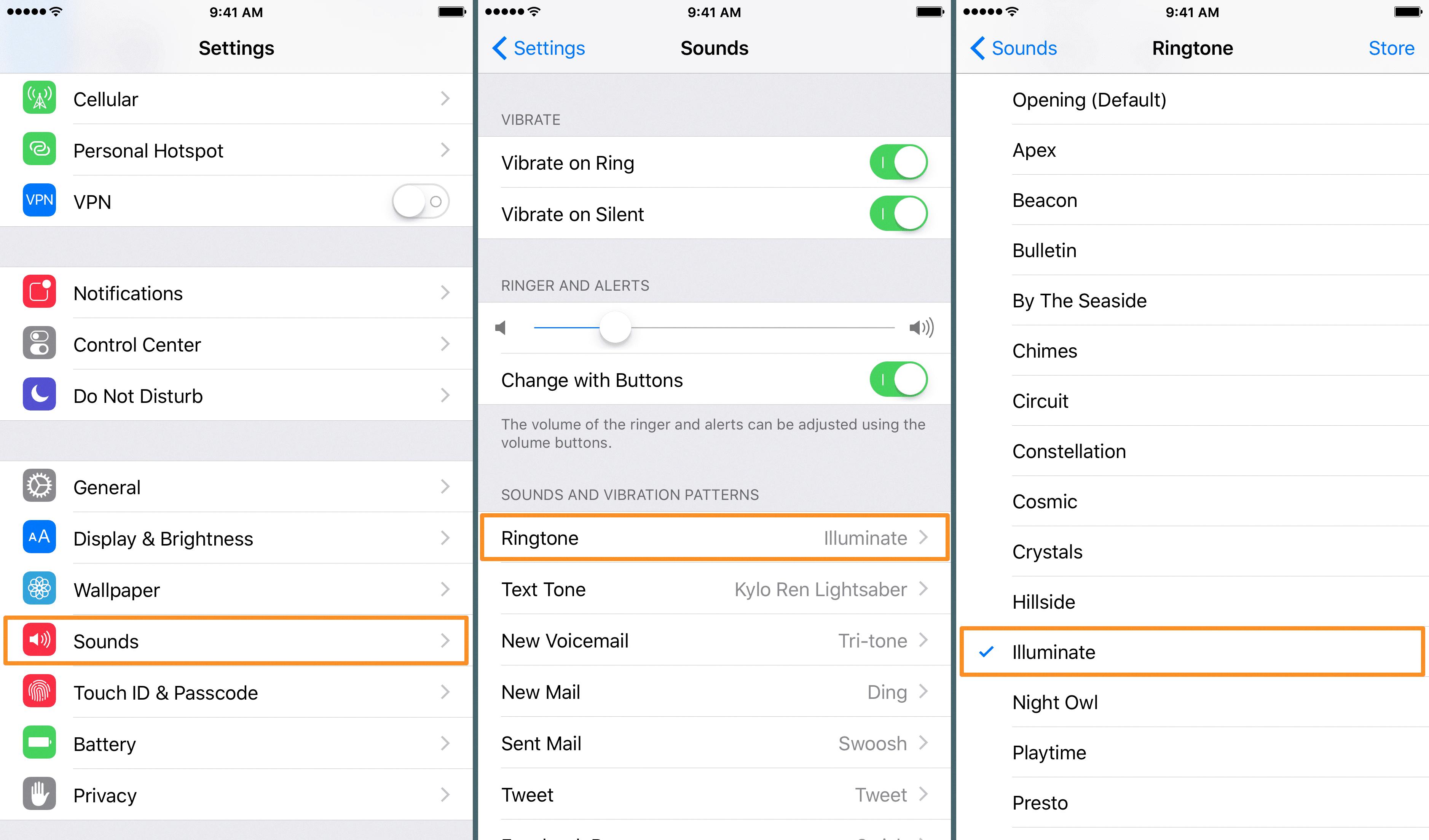 how to turn down the ringer on iphone 7