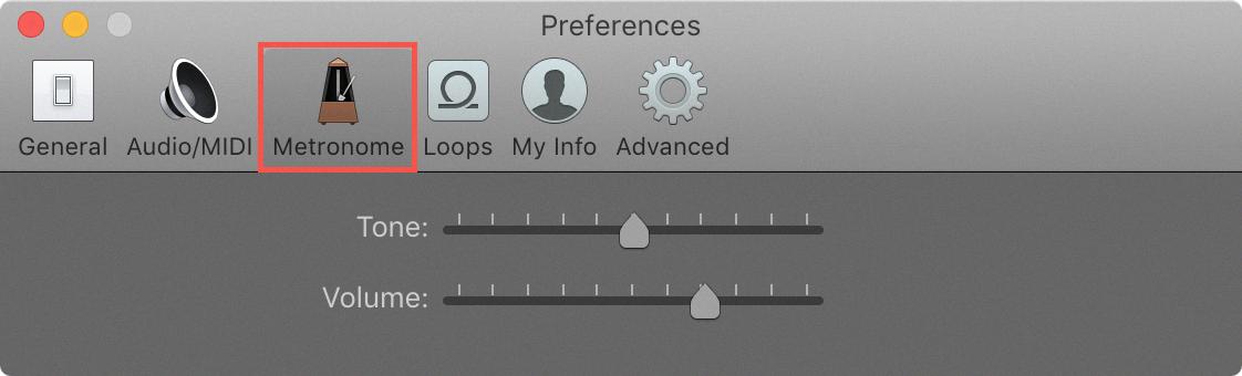 how to turn metronome off in garageband