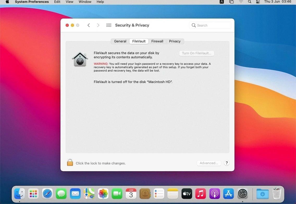 how to turn off filevault on mac
