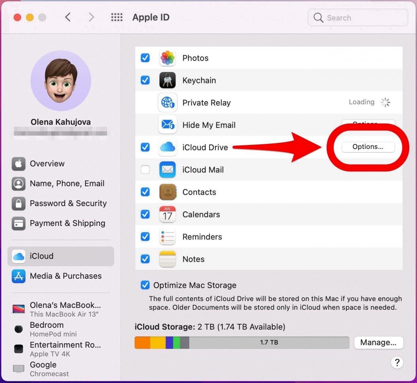 how to turn off icloud photos on macbook pro