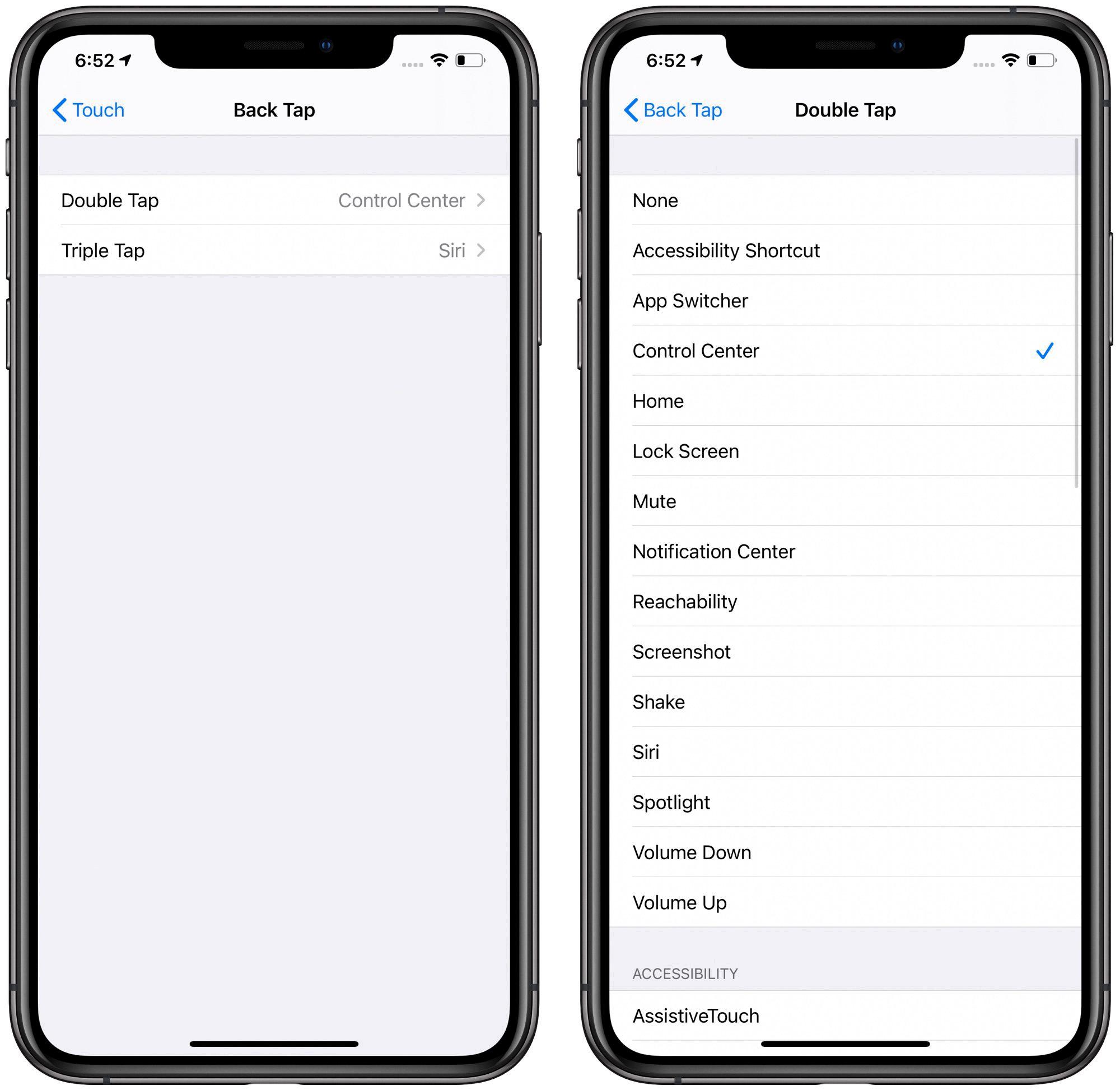 how to turn on double tap on iphone