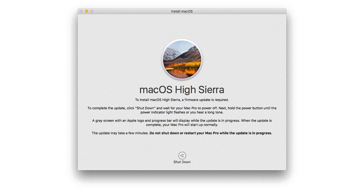 how to update macbook pro 2012 to high sierra
