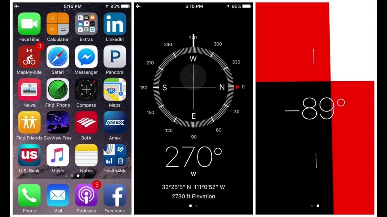 how to use iphone compass