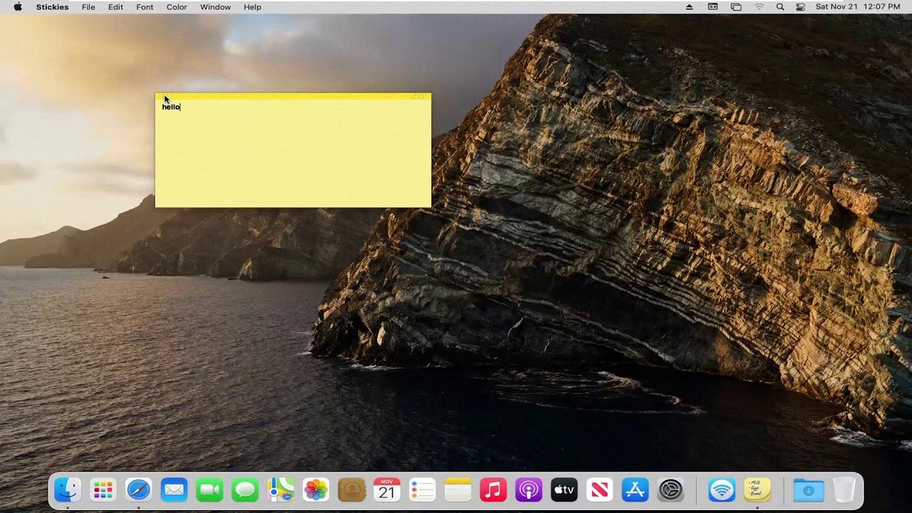 how to use stickies on mac