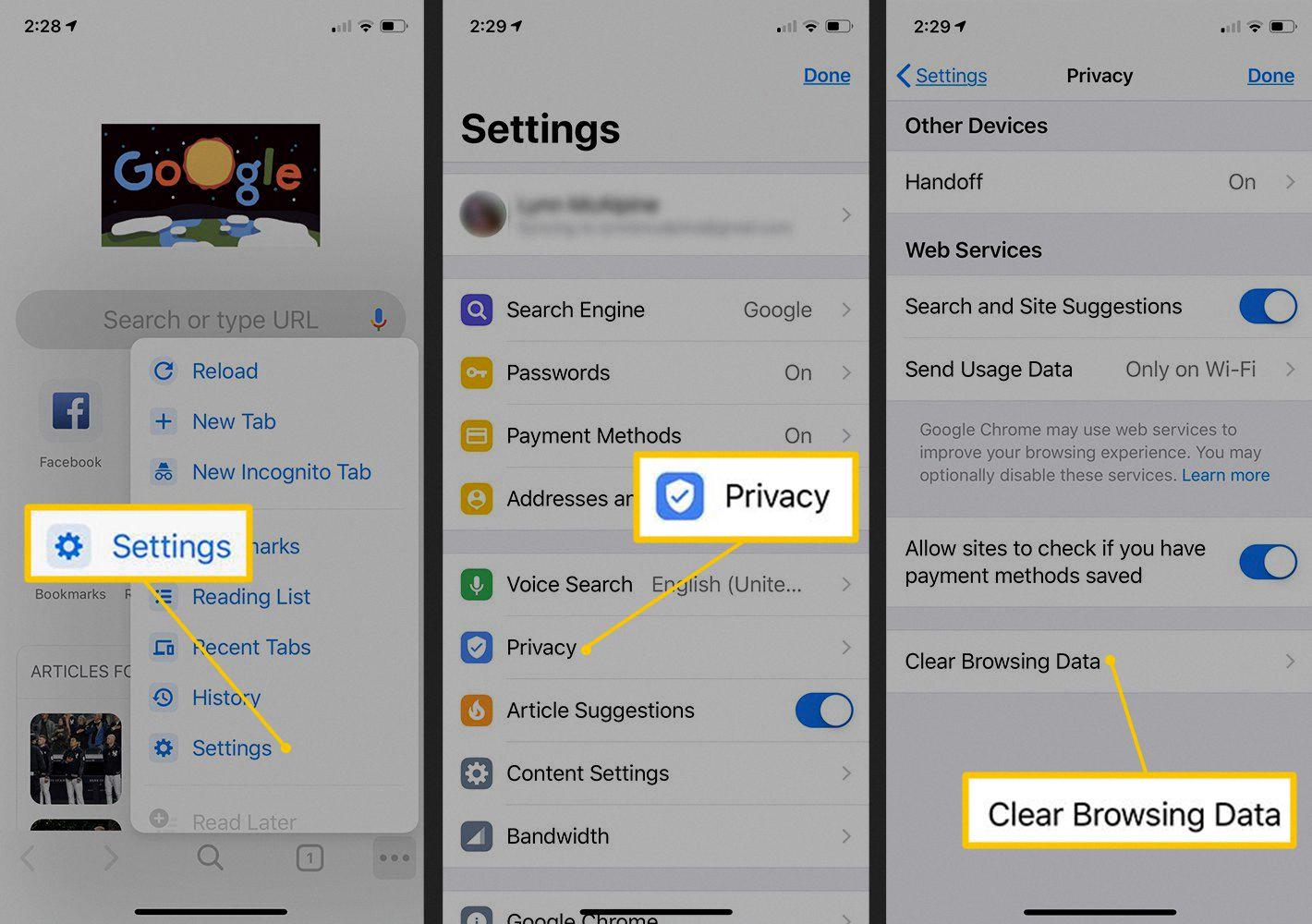 line clear cache ios