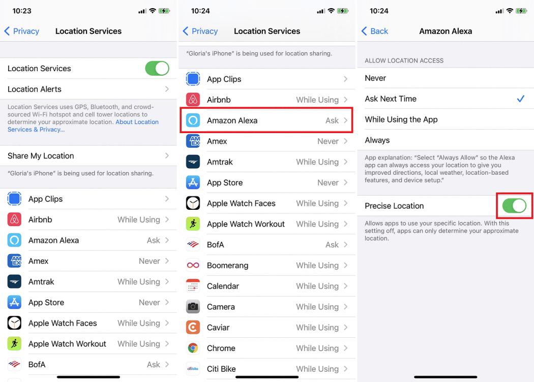 location services safari
