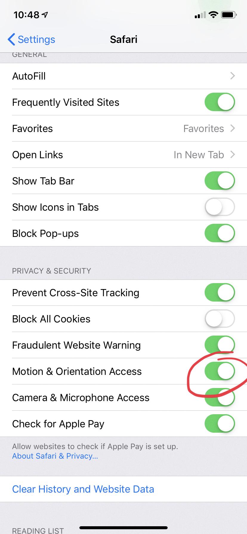 motion and orientation access iphone