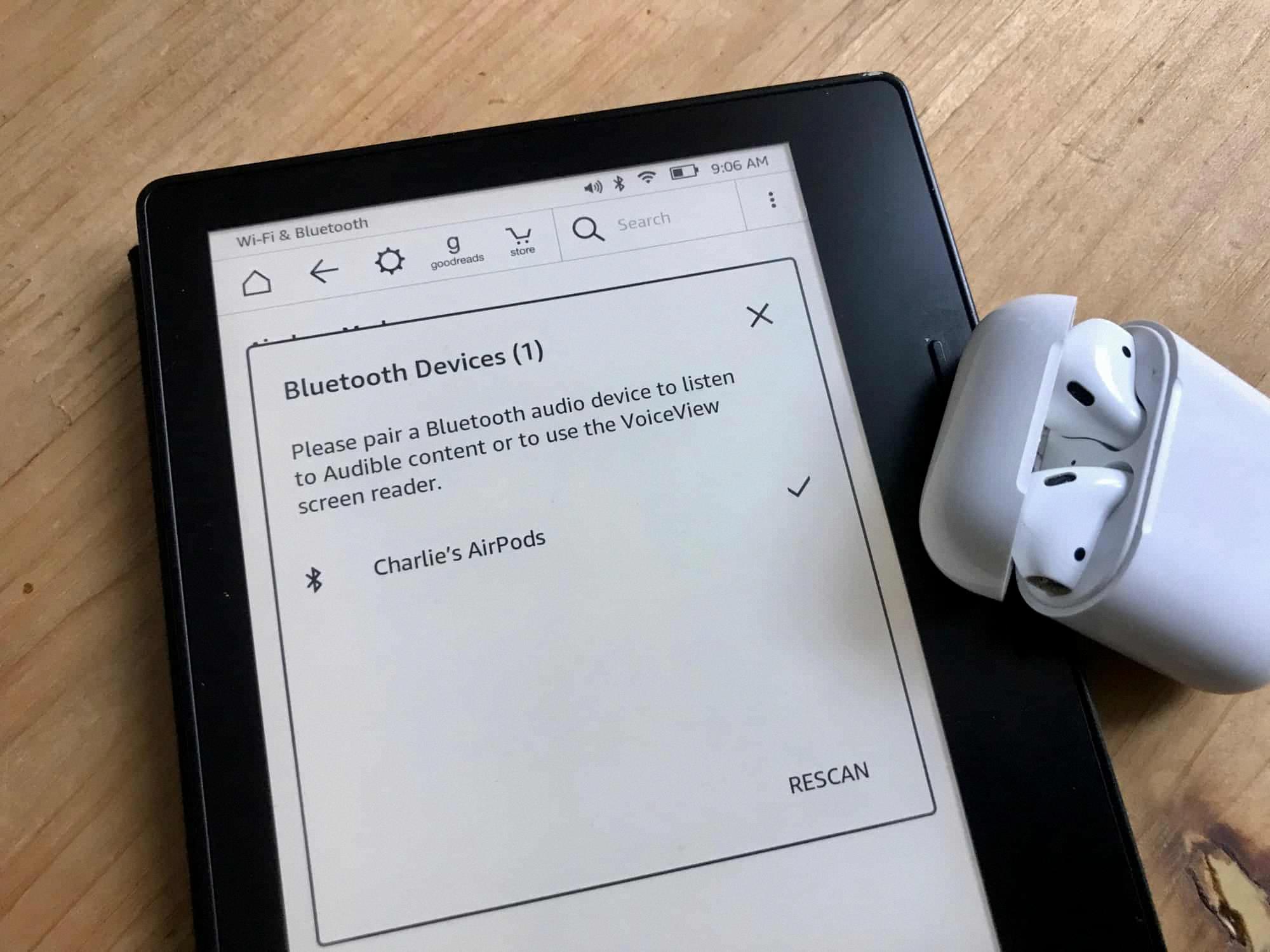 pair airpods with kindle paperwhite