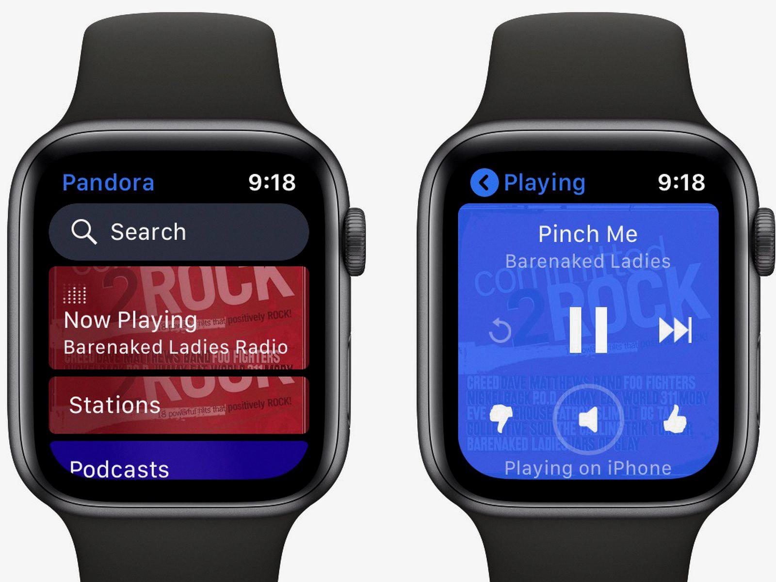 pandora offline apple watch