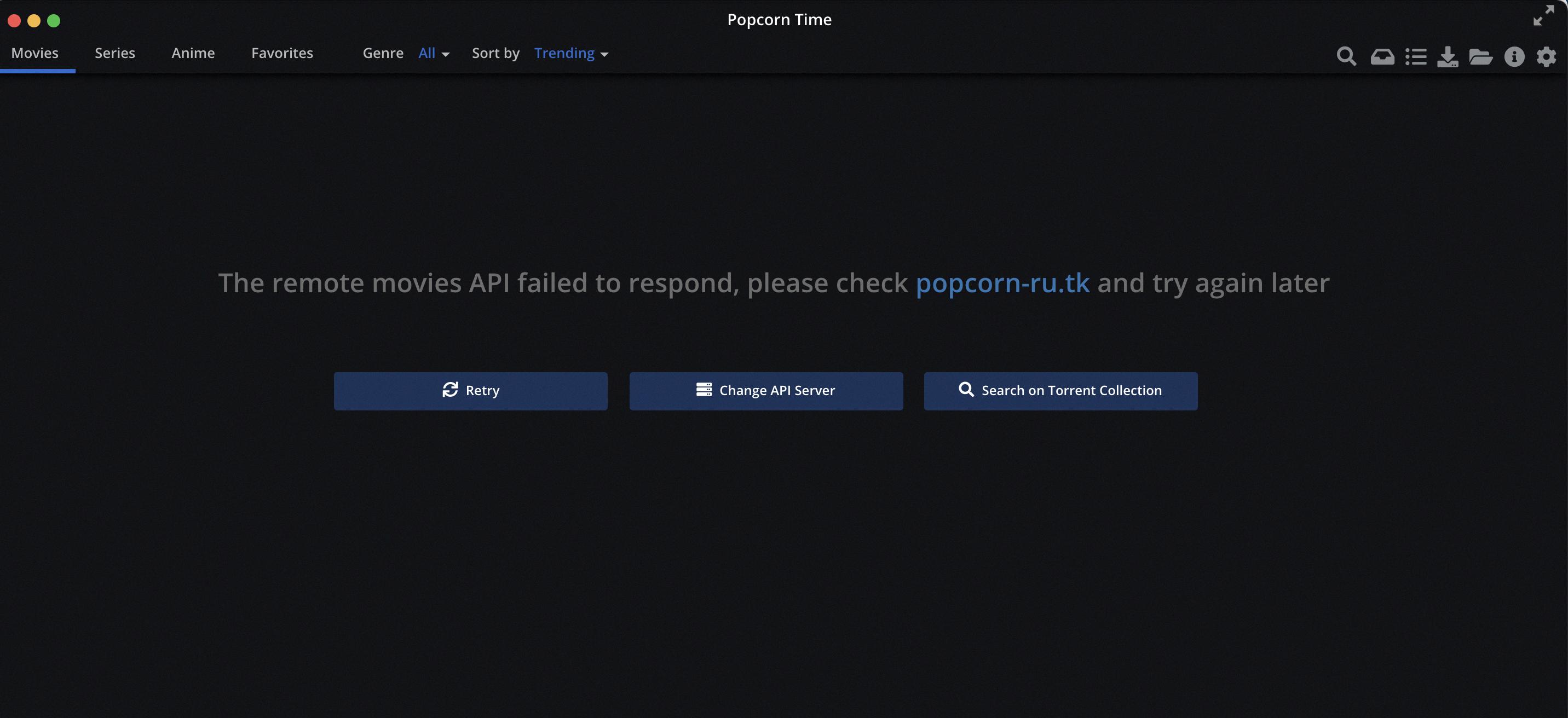 popcorn time mac not working