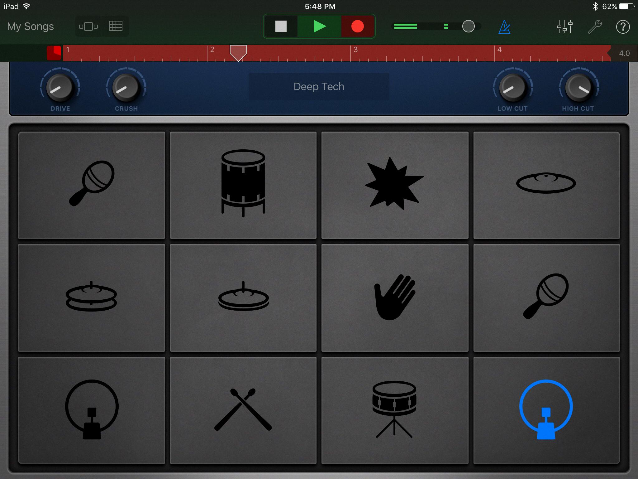 record live drums garageband