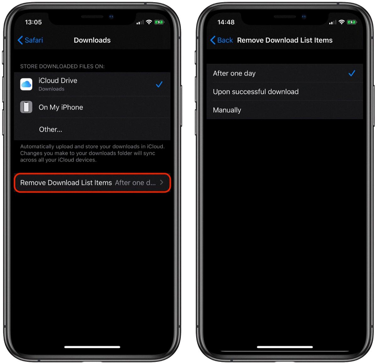 safari delete downloads