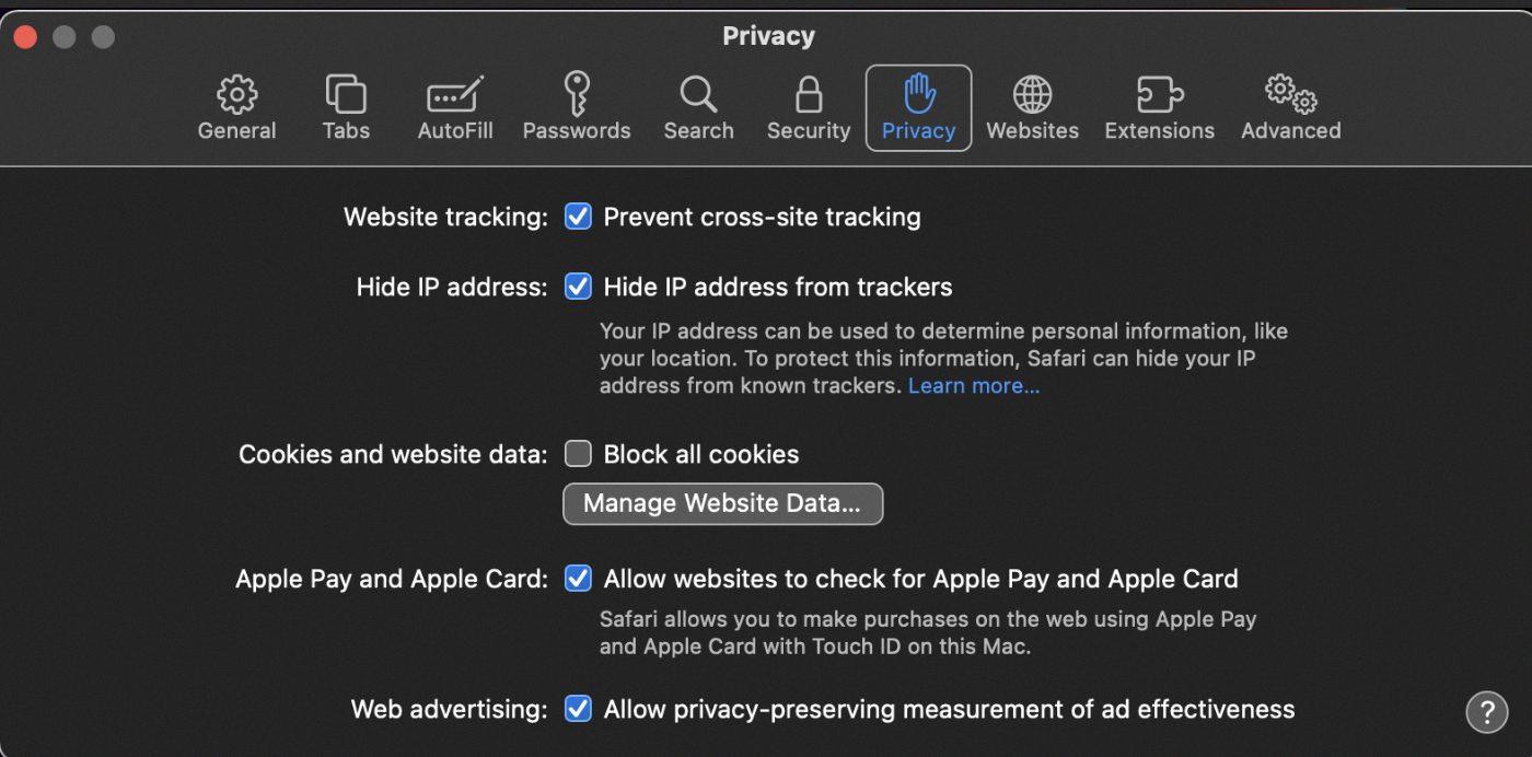 safari has prevented trackers from profiling you