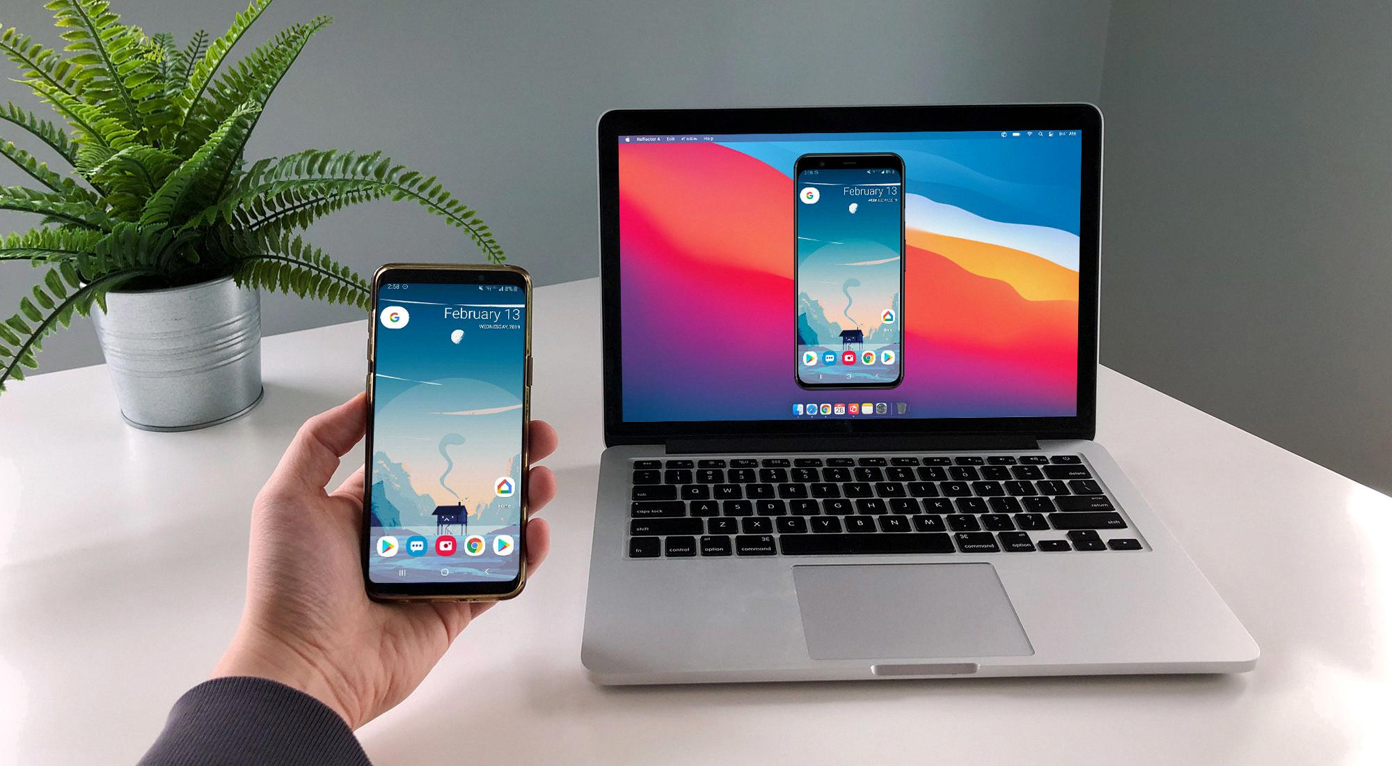 how to connect samsung phone screen to macbook