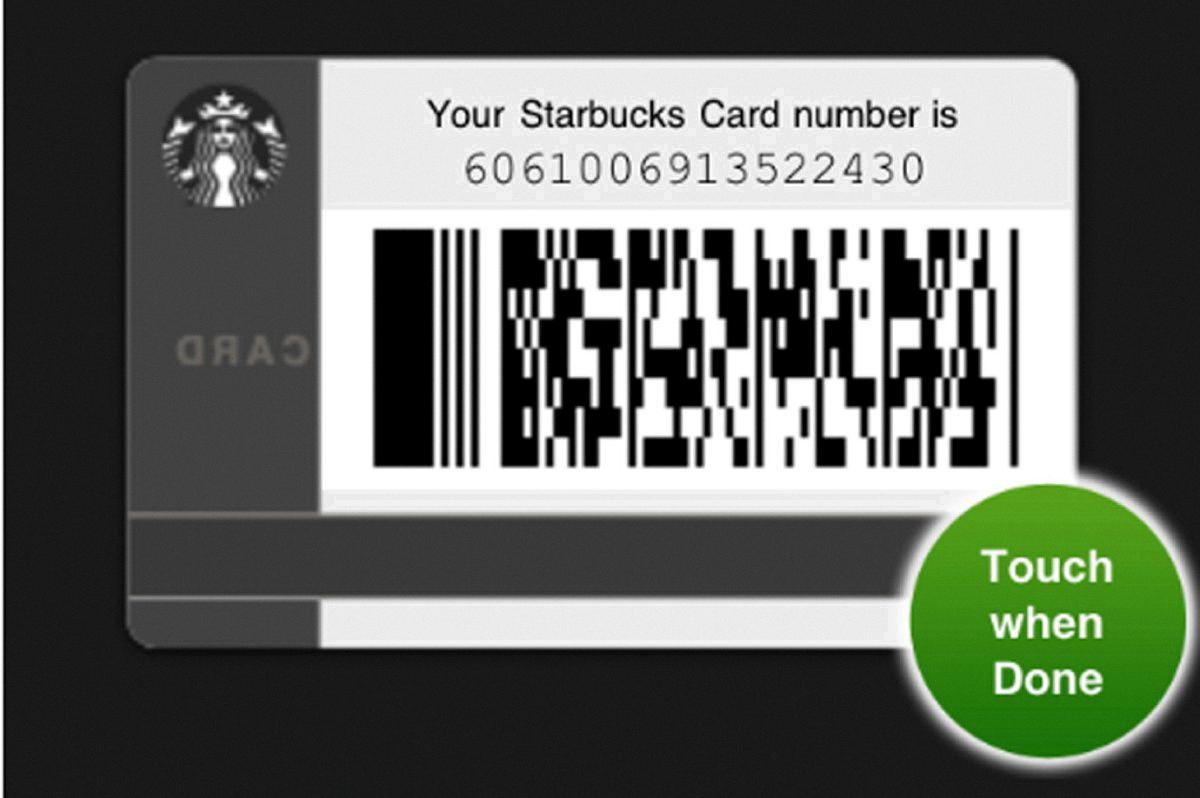 starbucks gift card scan barcode