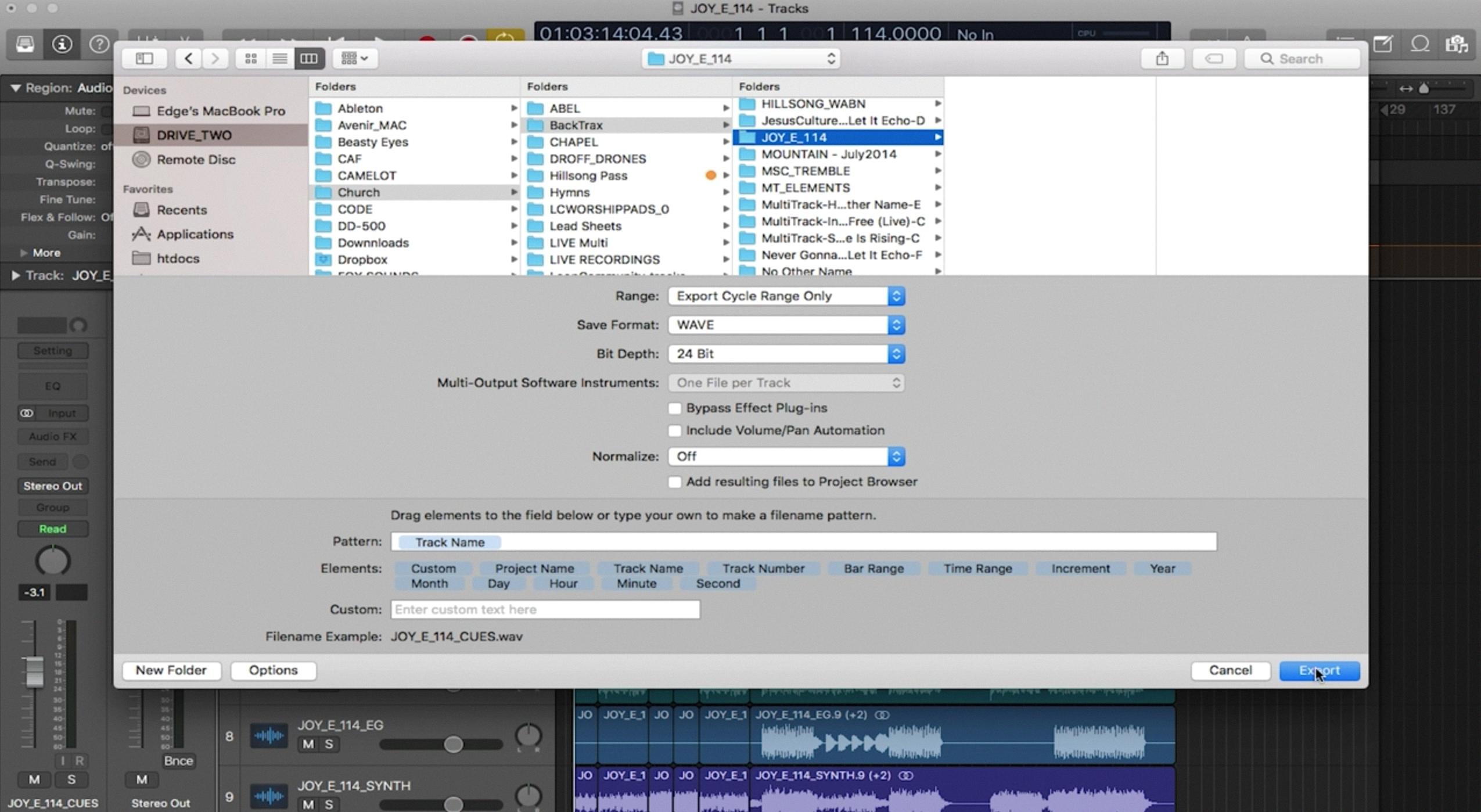 transpose mp3 in logic