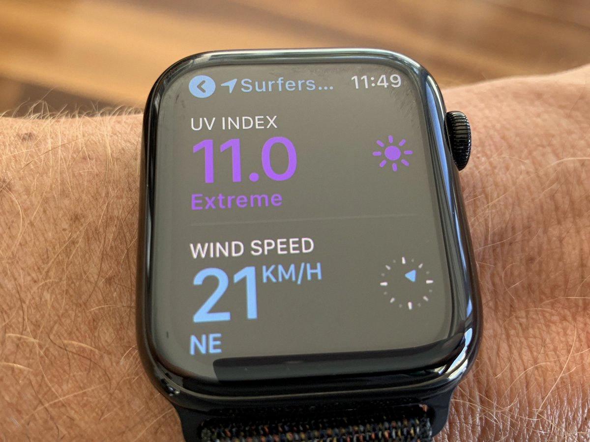 uv index apple watch