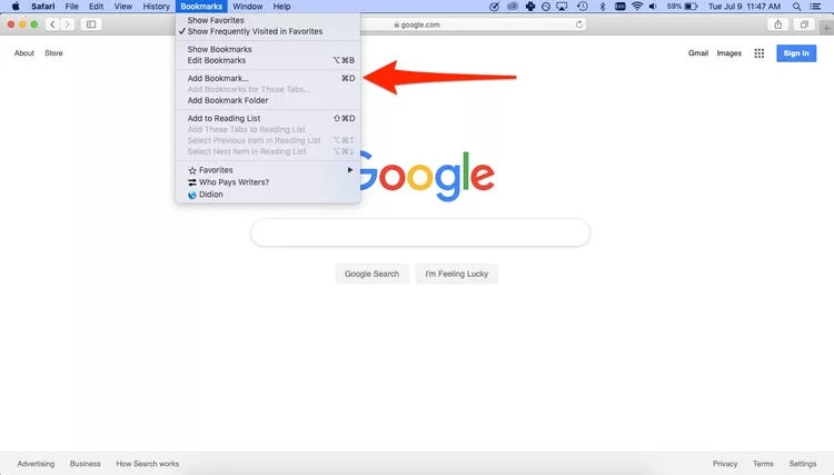 How To Add Google To Favorites On Mac 5