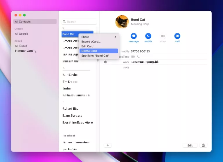 How To Delete Contacts On Your Mac 5