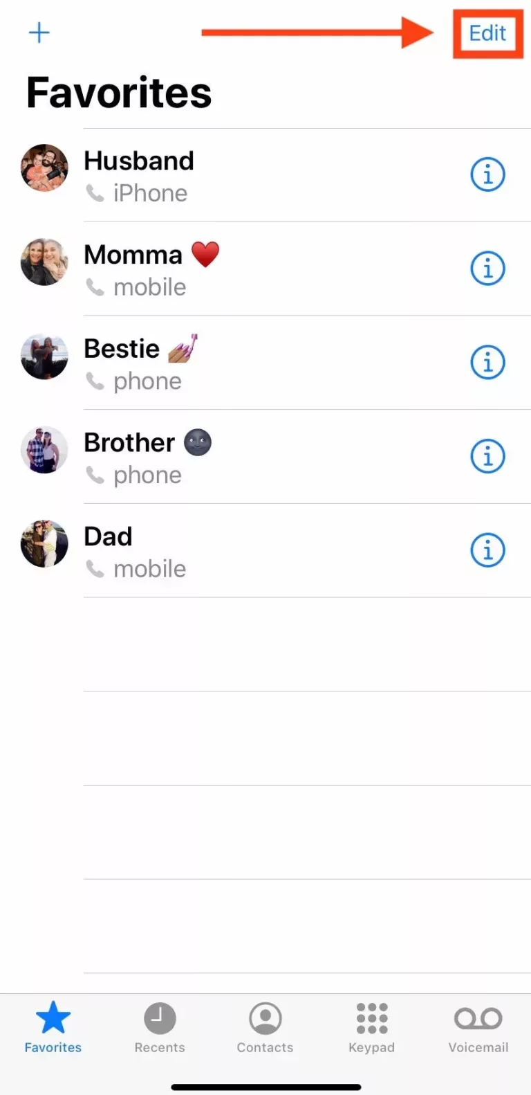 How To Remove Favorites On iPhone 9