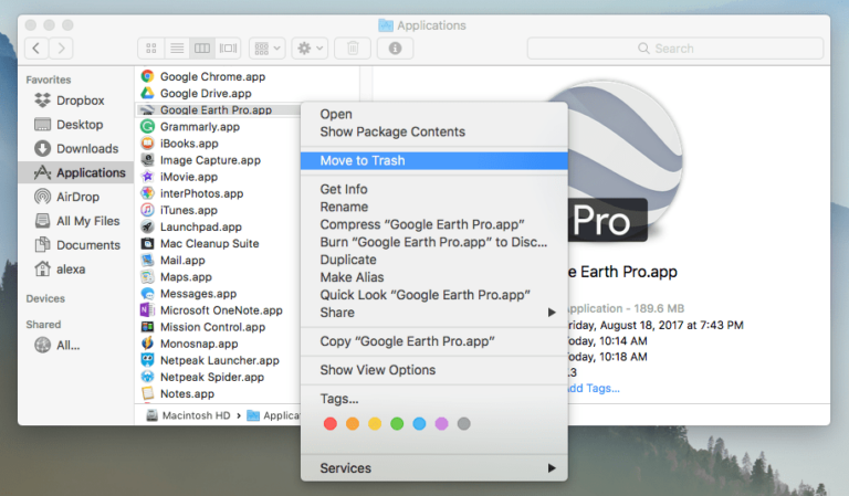How To Delete Google Earth Pro From Mac 3