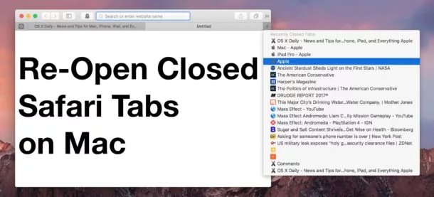 How To Access Your Old Tabs On Safari On Mac 7
