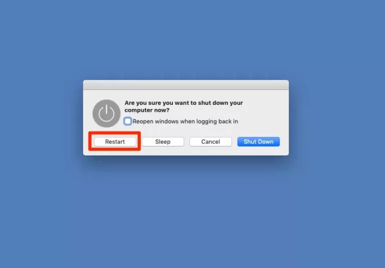 How To Restart Your Mac Without Mouse 11