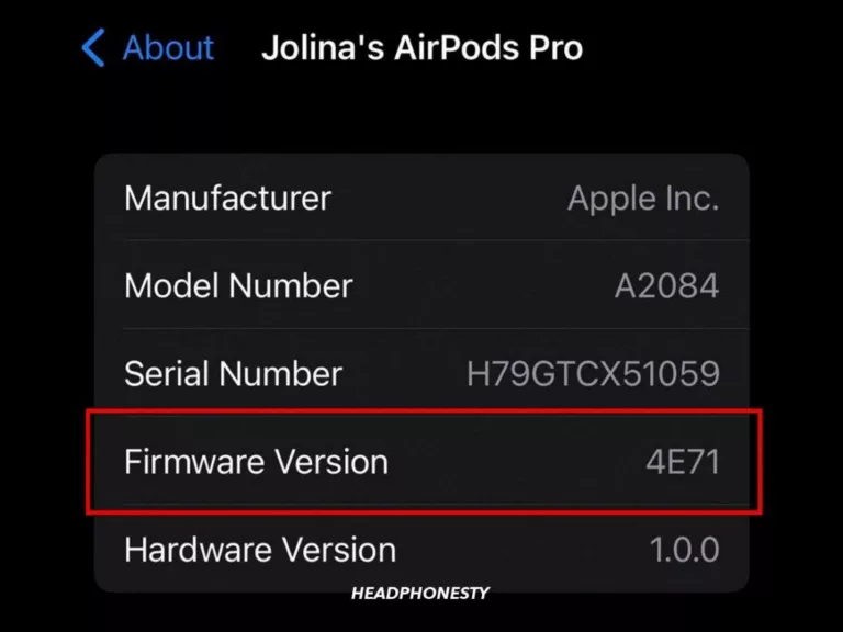 How To See Current Firmware Of Your Airpod 11