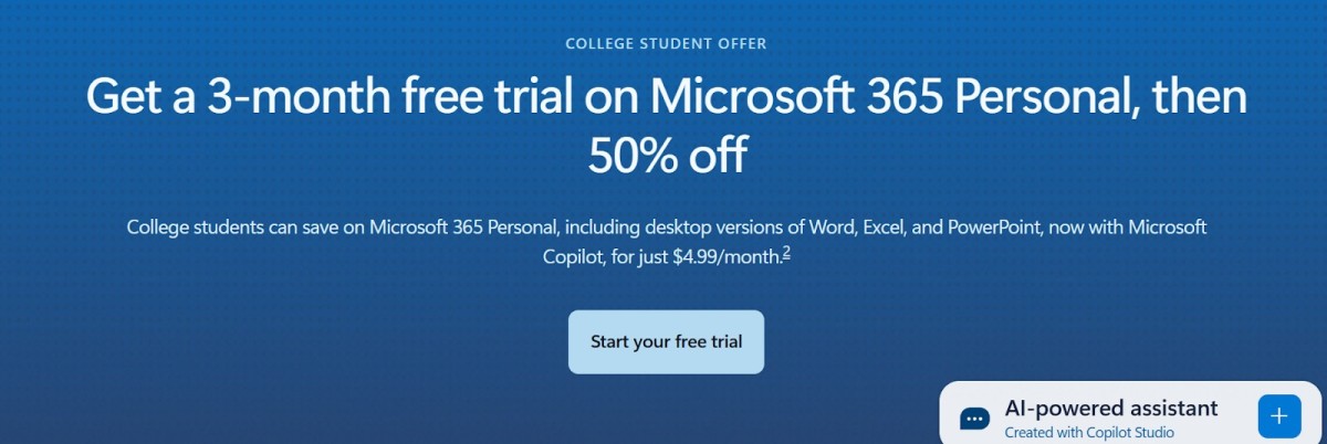 Does the Apple MacBook Air Include Microsoft Office? 5 A screenshot displaying Microsoft’s college student offer