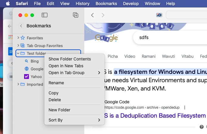 Can You Share Your Bookmark Folder on Safari 3 Import Bookmarks Using File