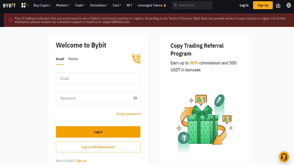 bybit restricted countries