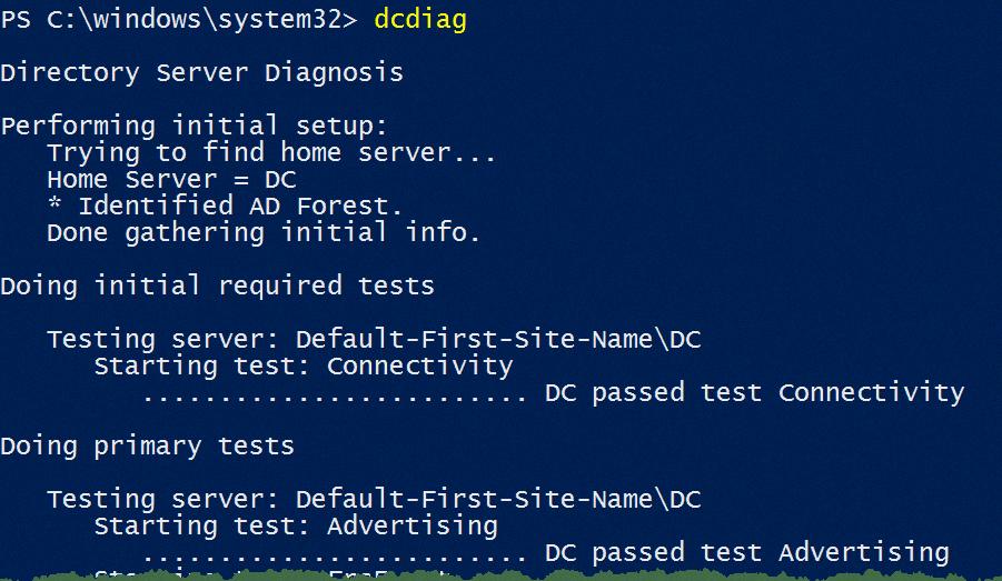 dcdiag