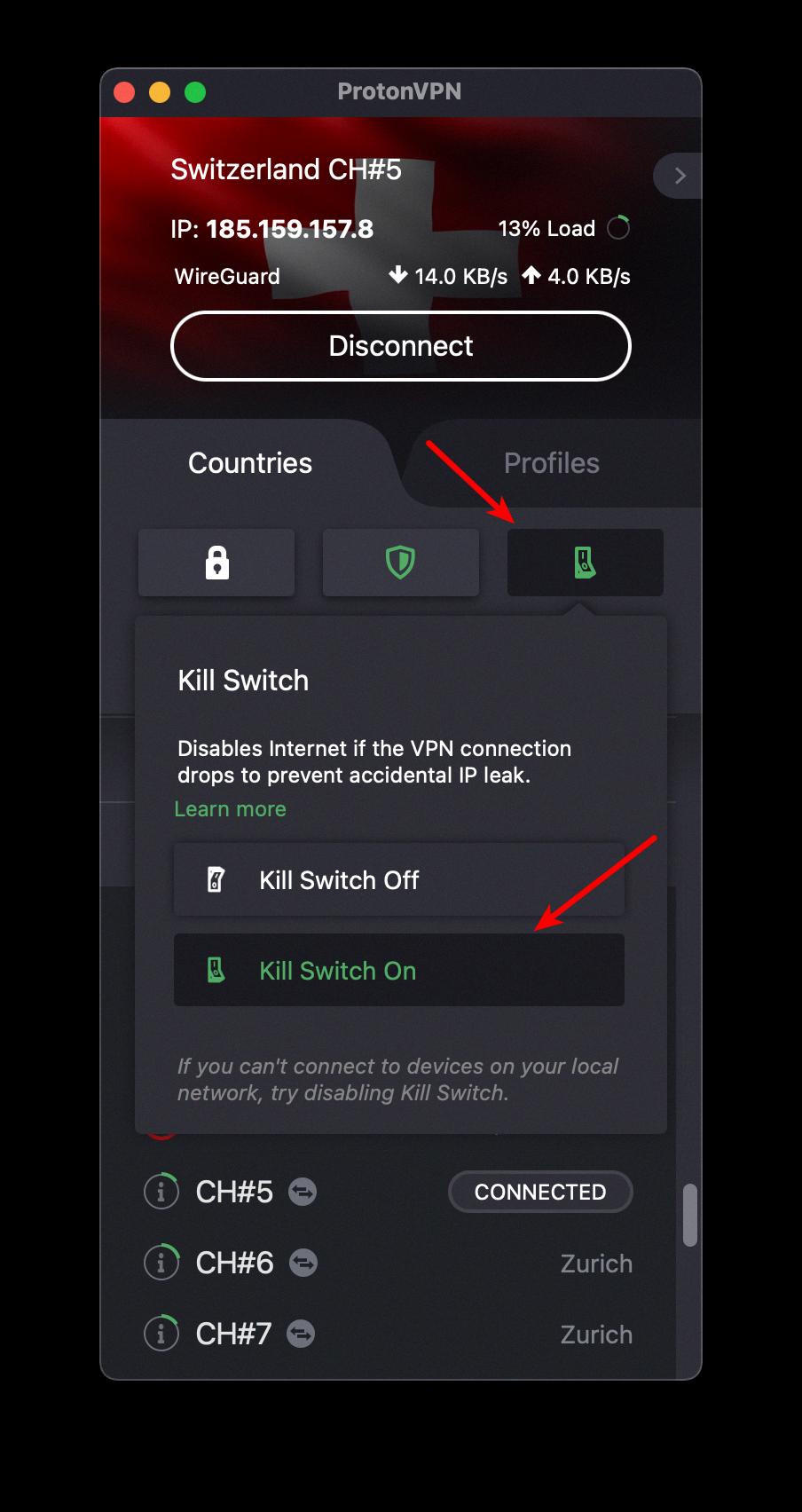 kill switch for vpn