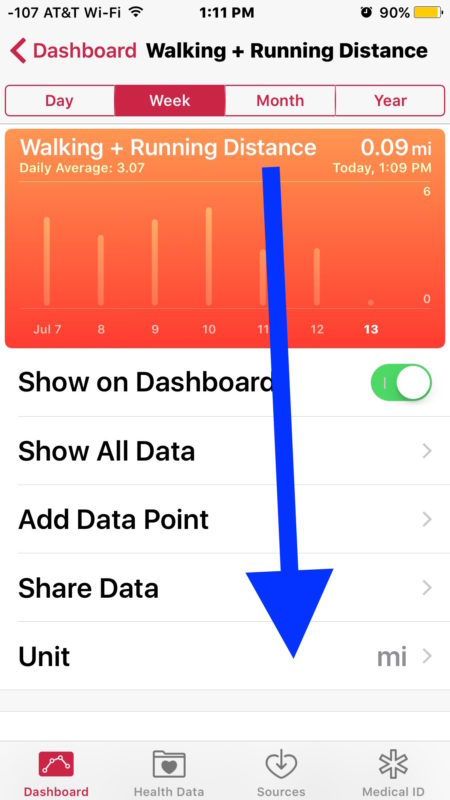 How To Change Steps To Miles On iPhone 1
