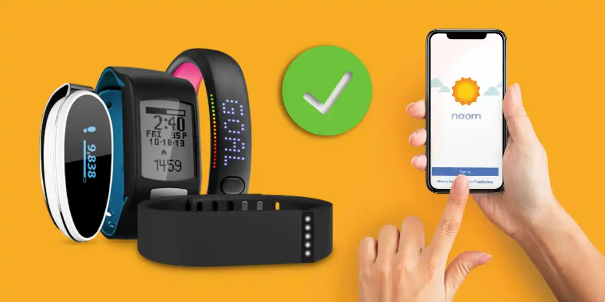 Fitness tracker compatible top with noom