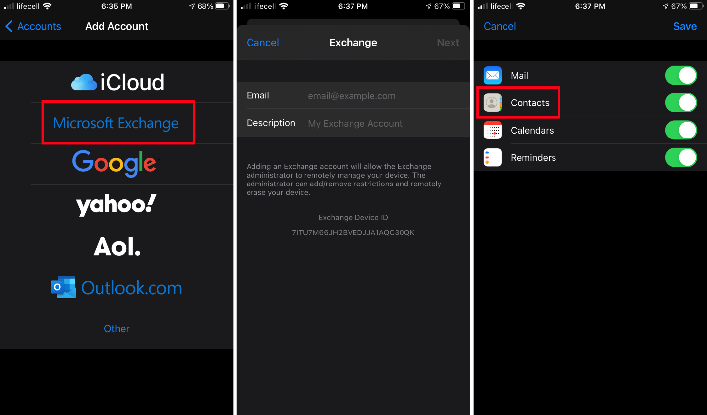 How to Transfer Contacts from Exchange Account to iCloud 2 How to Transfer Contacts from Exchange Account to iCloud 1