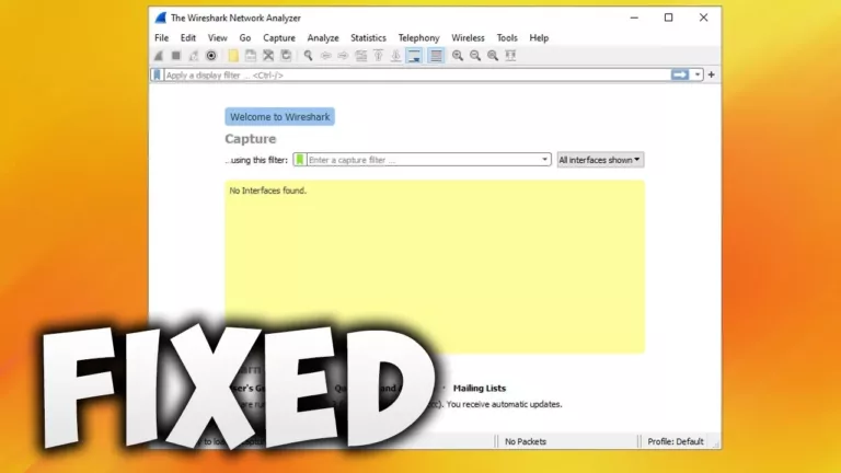 How to Fix Wireshark's 'No Interfaces Found' Error 9