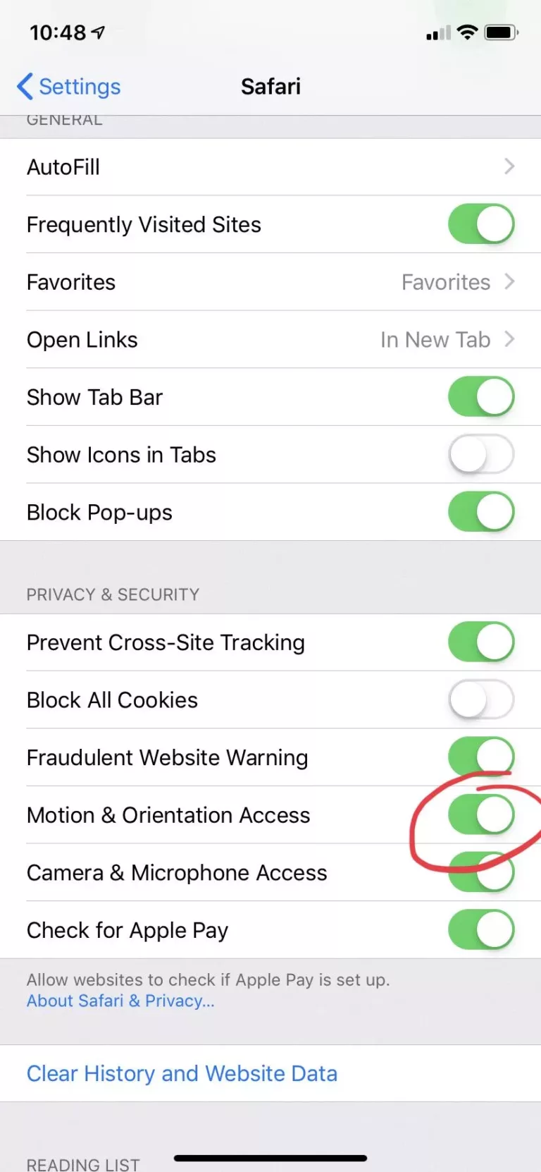 How to Enable Motion and Orientation Access on Your iPhone? 13