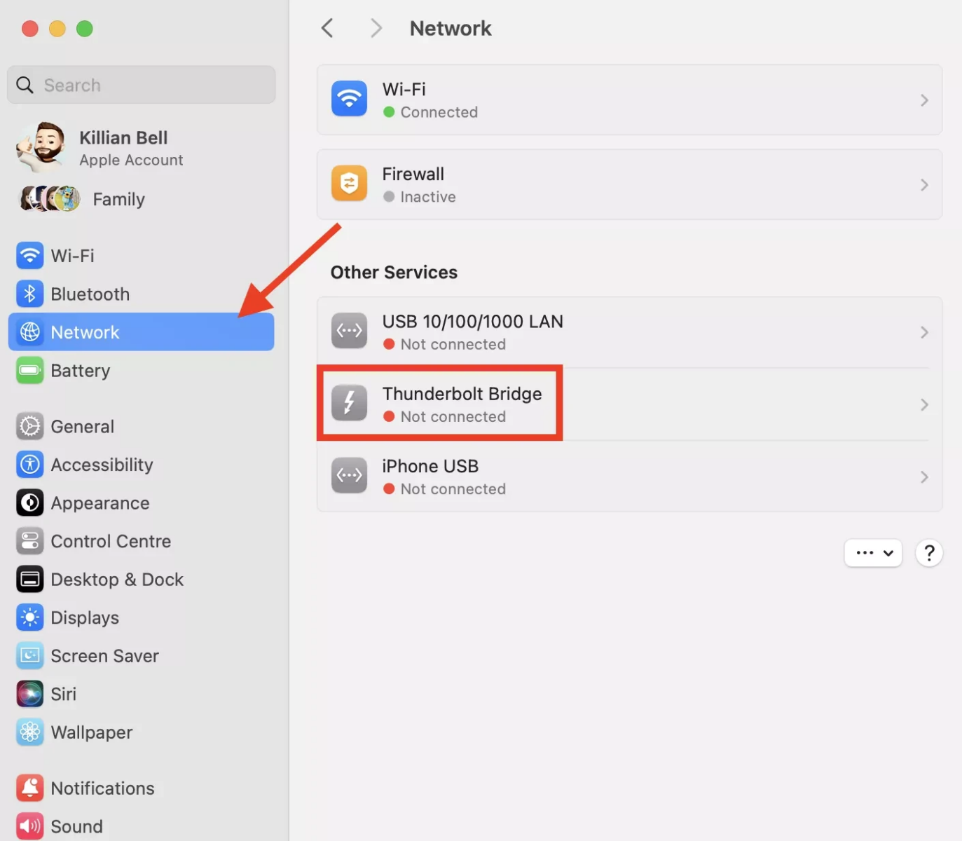 How To Test If Thunderbolt Port Is Working On Your Mac 3 Activating Thunderbolt Bridge on Mac